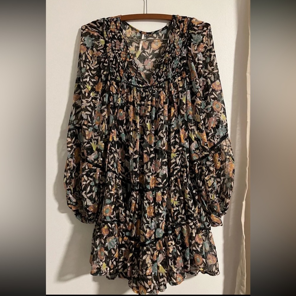 FREE PEOPLE Chiffon Boho Slip Dress XS